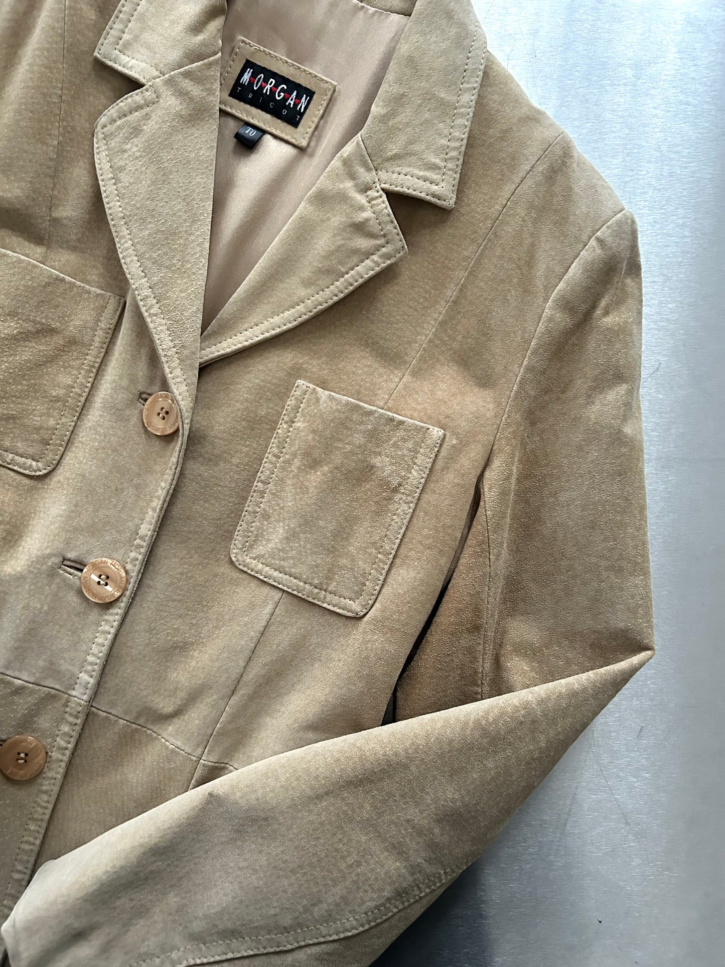 90s BEIGE SUEDE JACKET