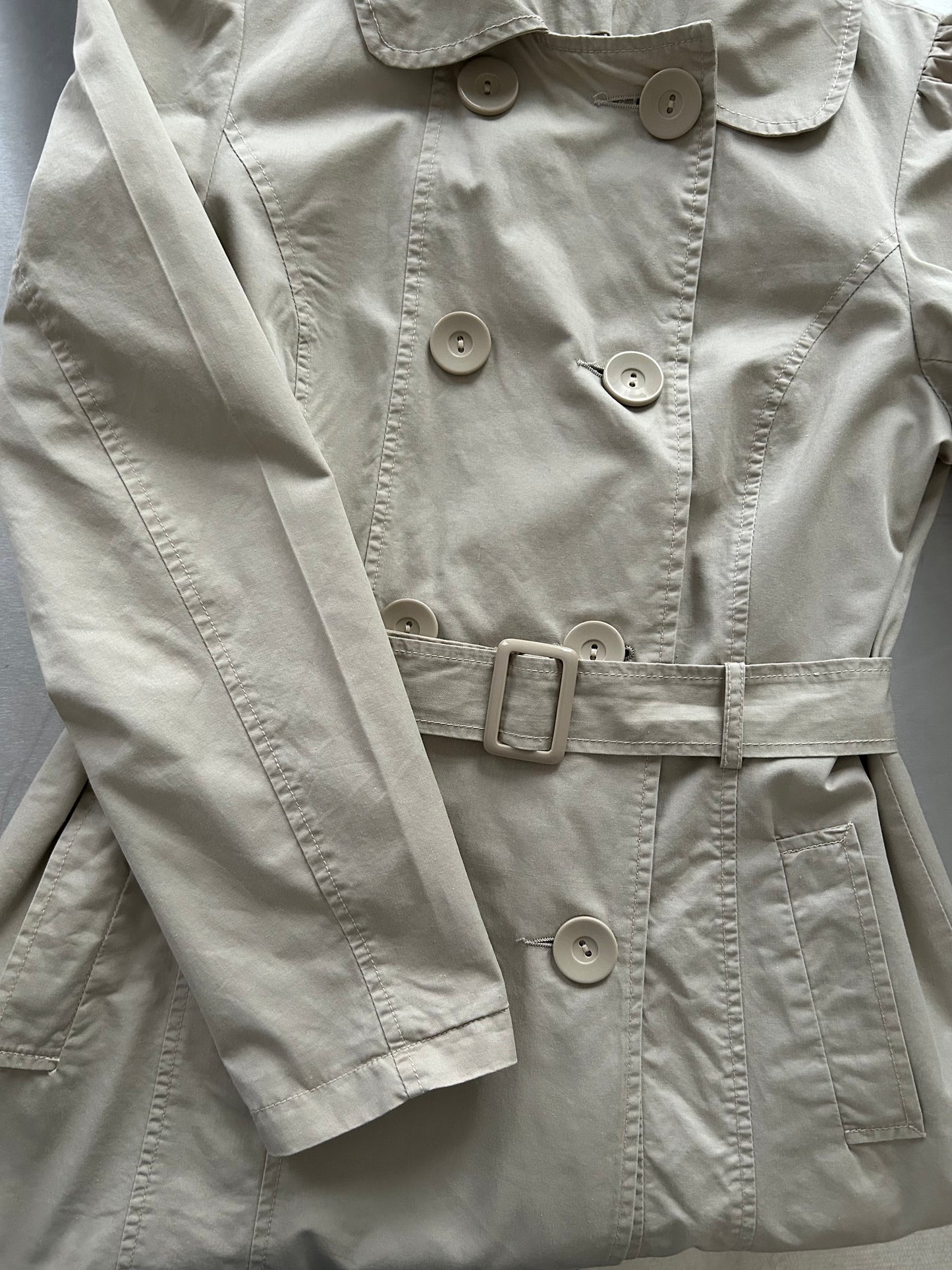 90s BEIGE TRENCH JACKET