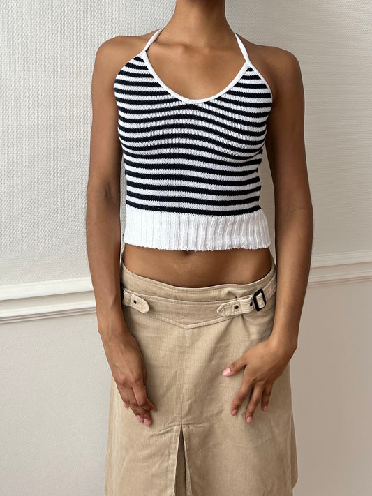 90S STRIPED KNIT TOP