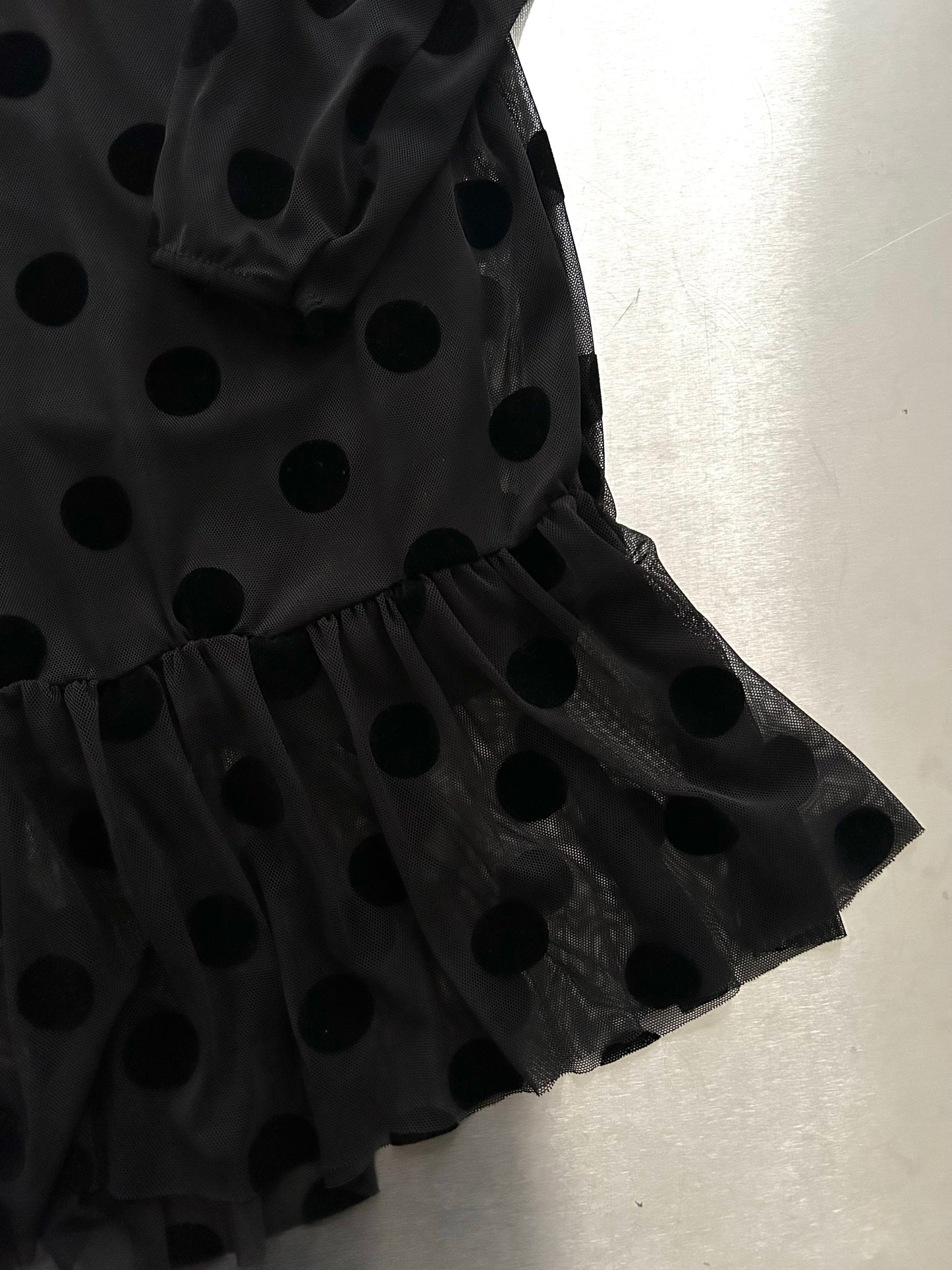 90s POLKA MIDI DRESS