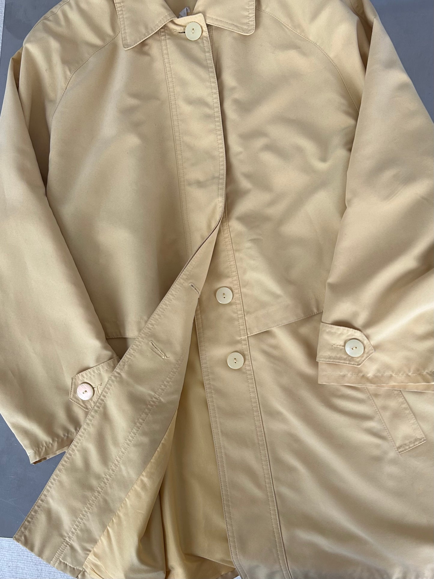 90s YELLOW TRENCH COAT