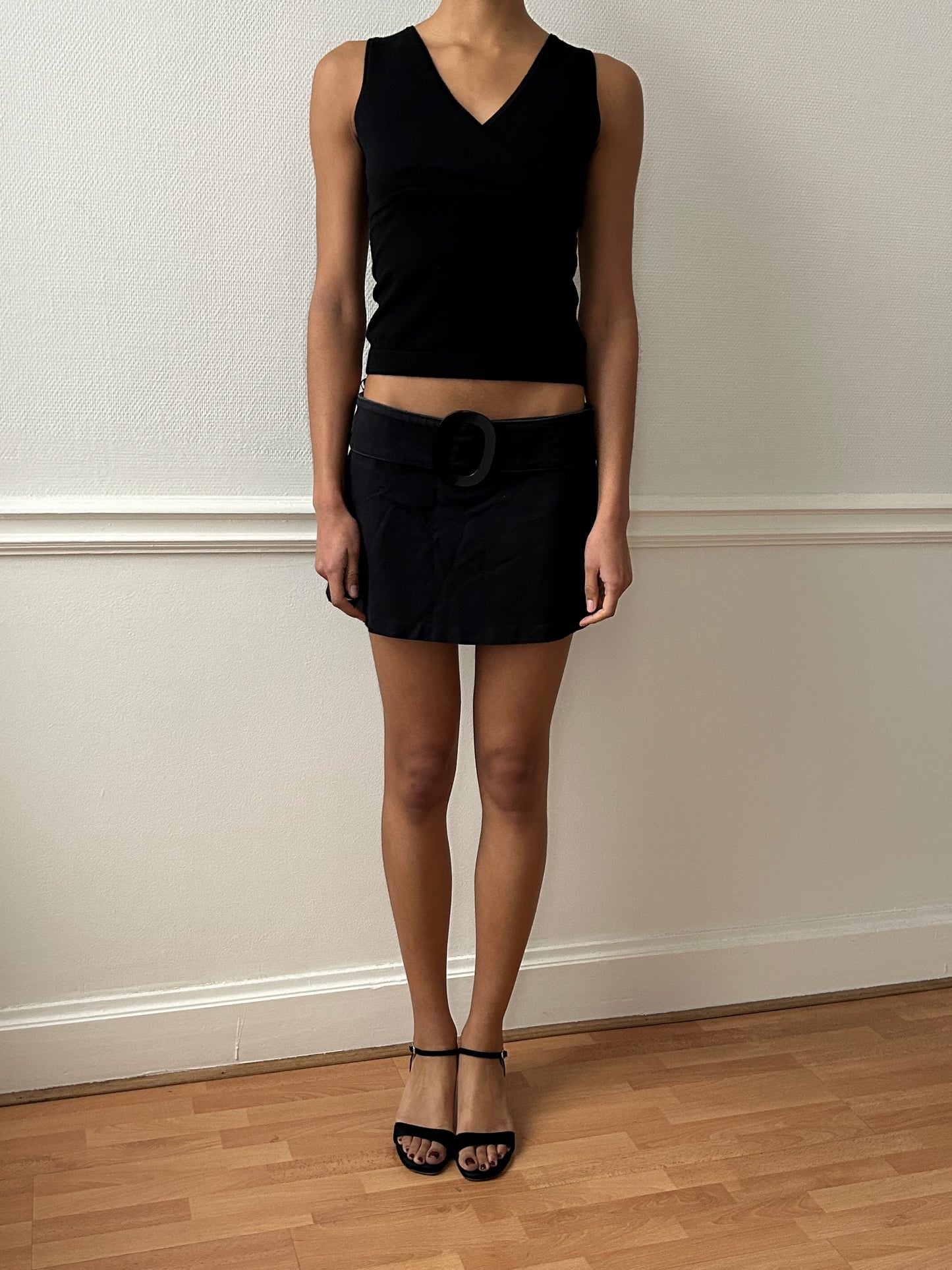 90s/60s MORGAN BLACK MINI SKIRT