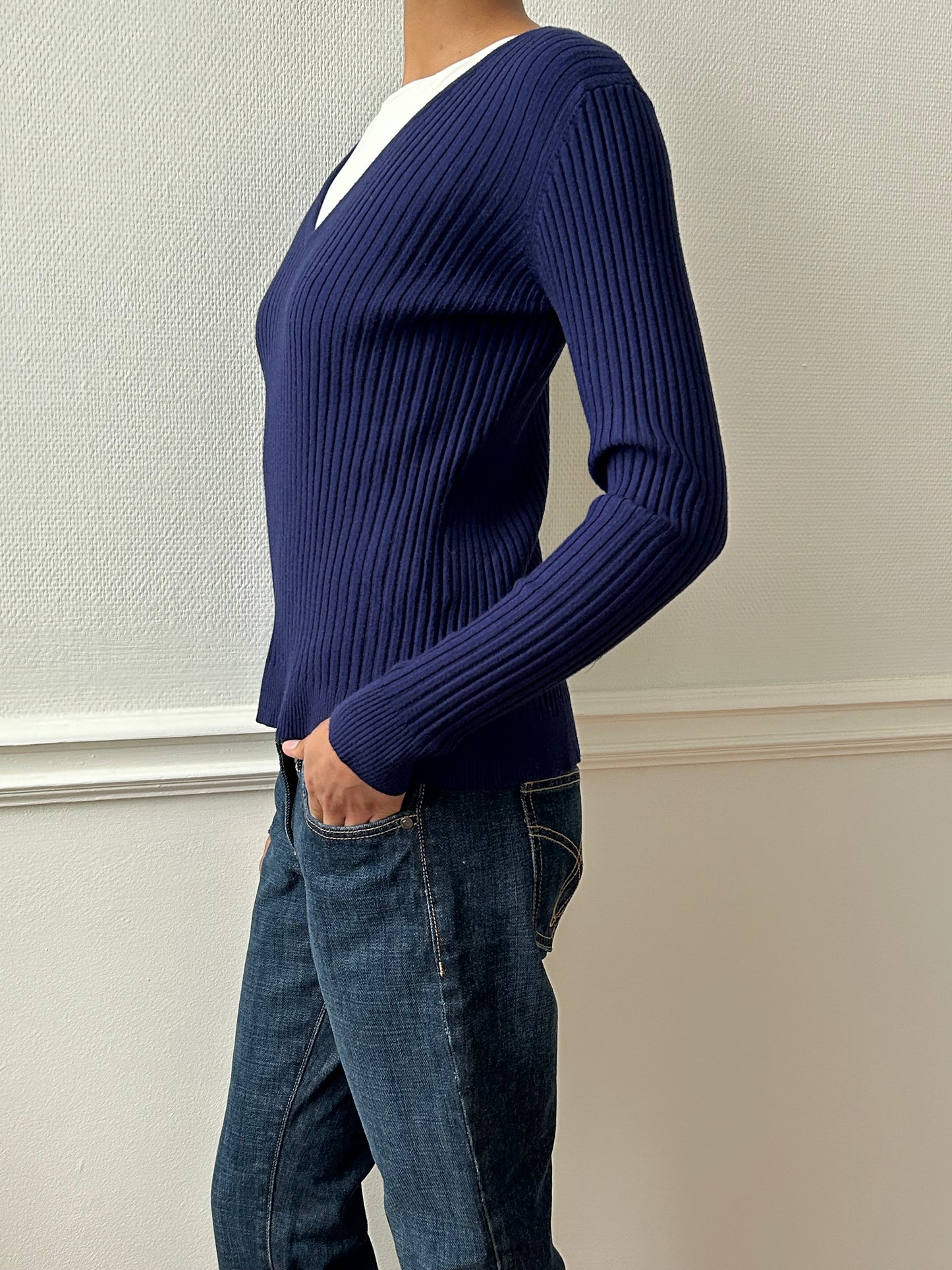 90s CASHMERE V-NECK KNIT