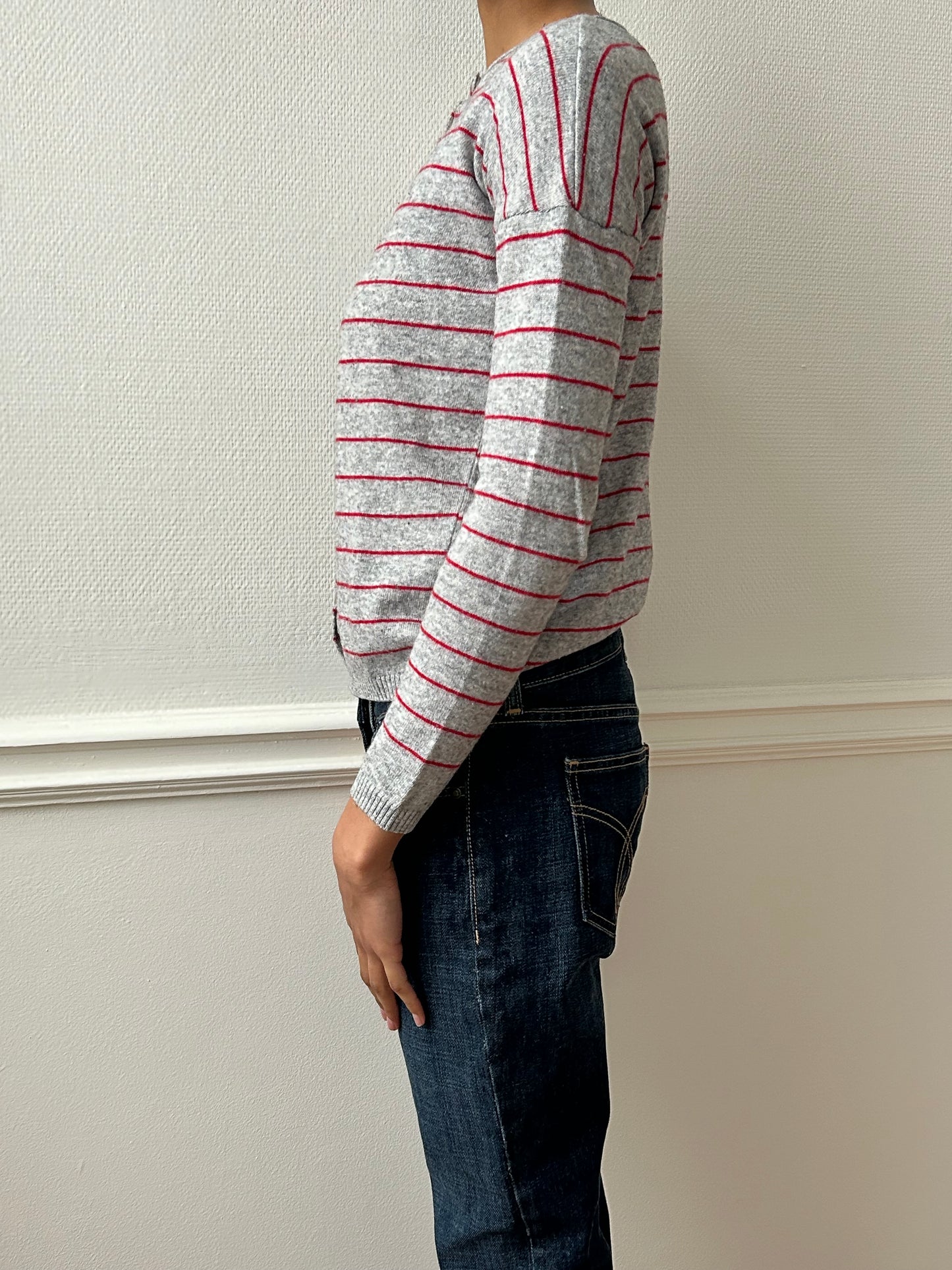 90s STRIPED CARDIGAN