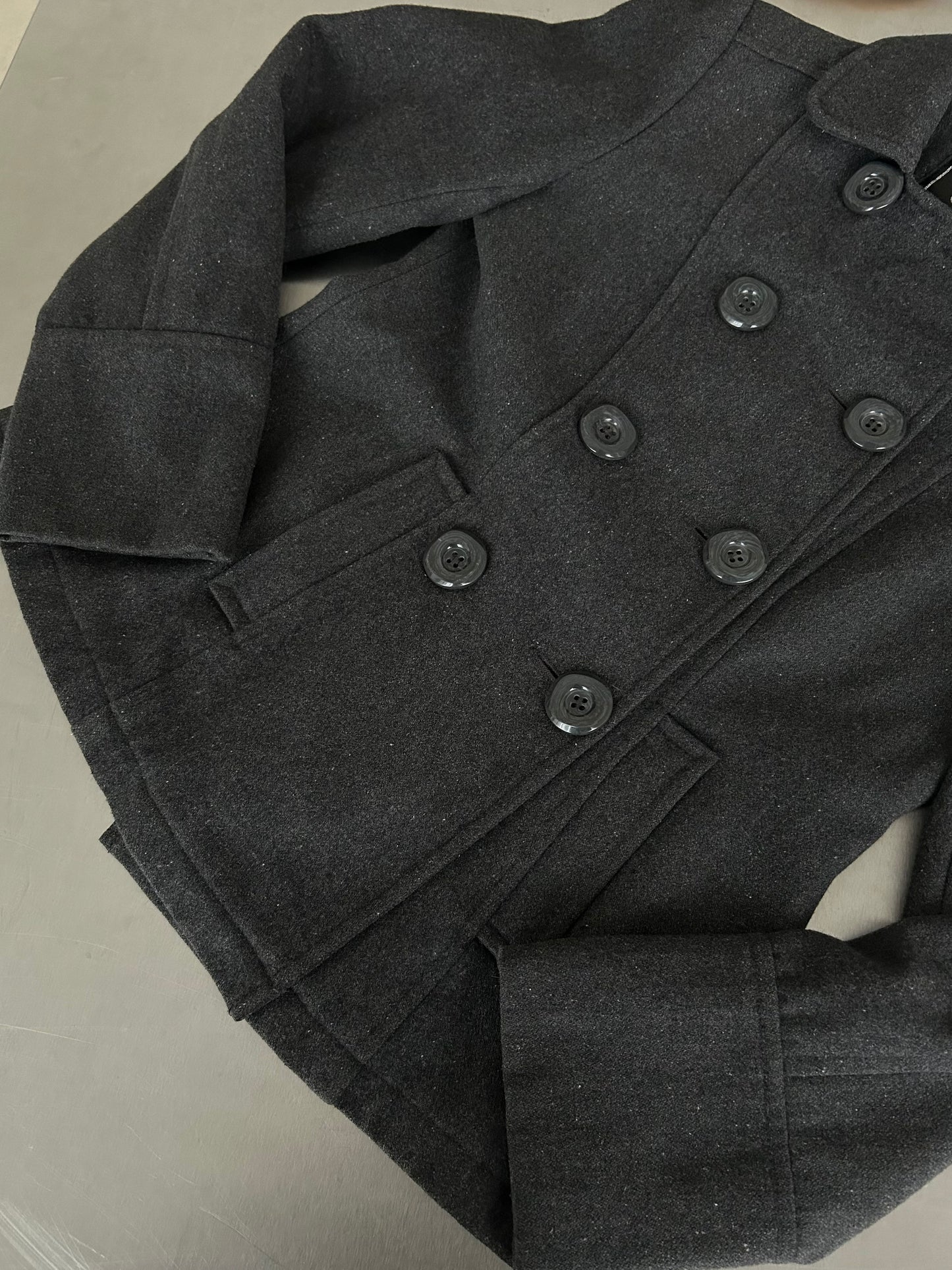 90s GREY WOOL JACKET