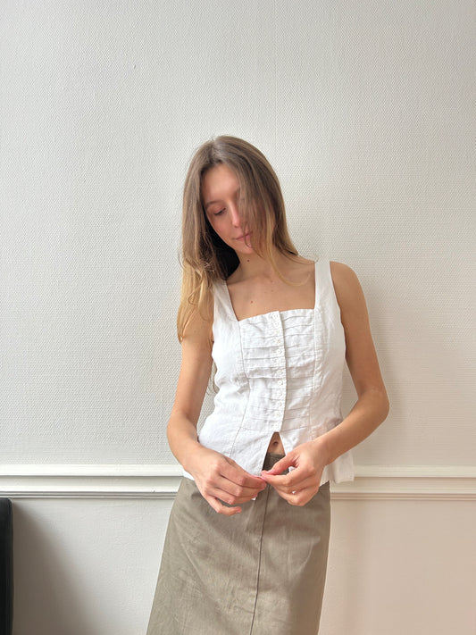 90s LINEN TOP