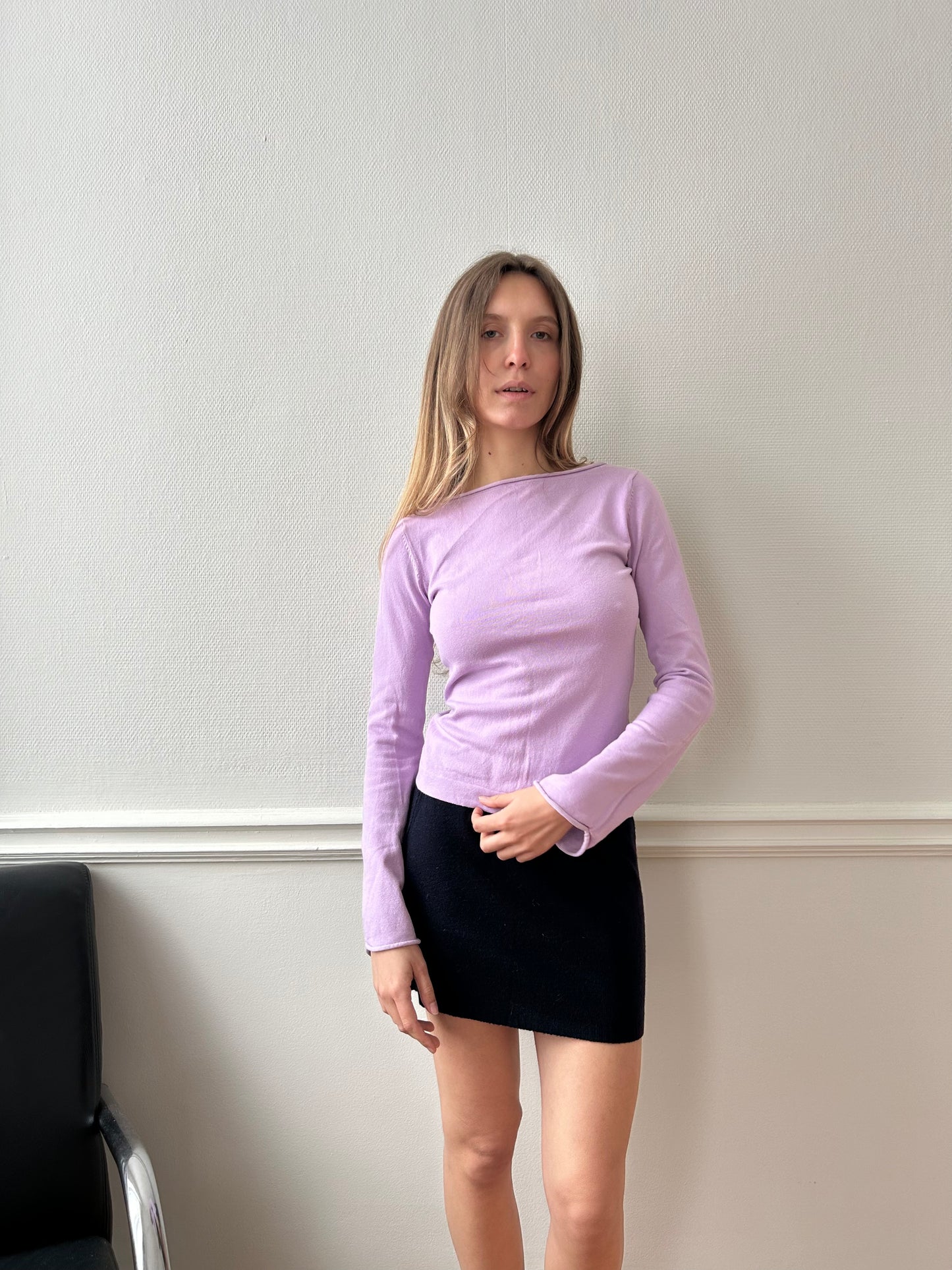 90s LILAC KNIT TOP
