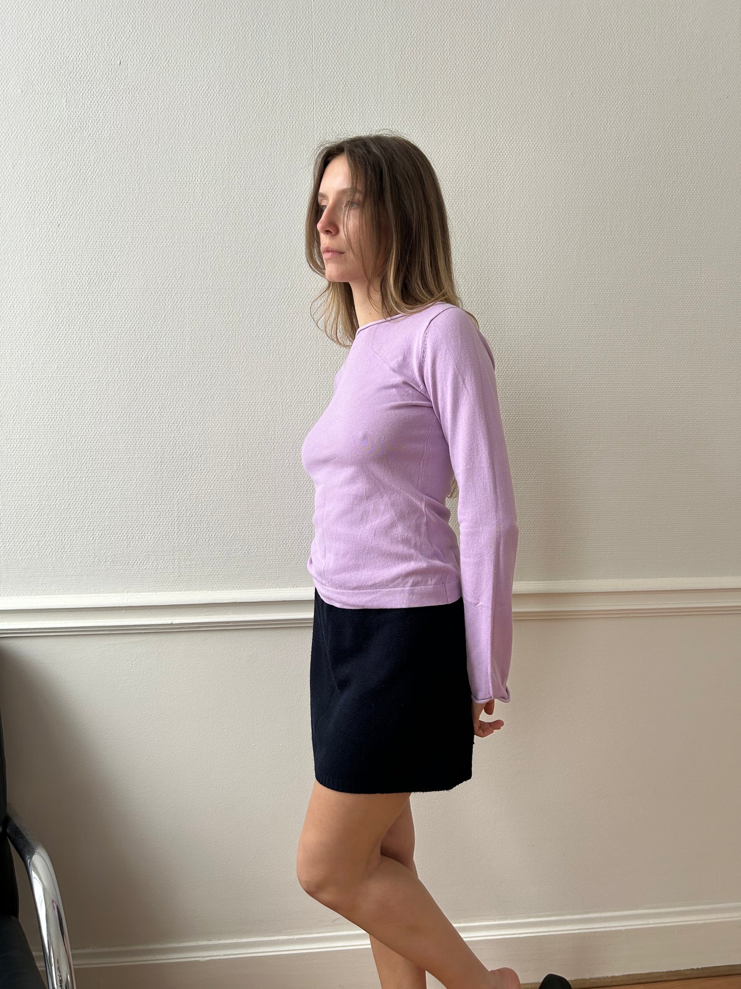 90s LILAC KNIT TOP
